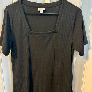 Black LulaRoe Martha square neck top Size L